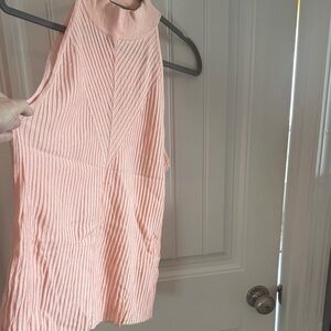 Cato Peach Ribbed Sleeveless Top